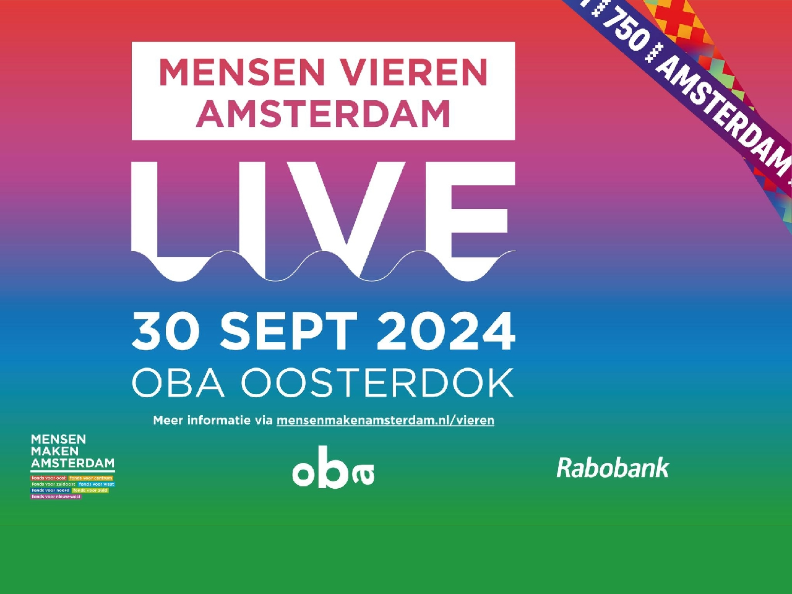 Mensen vieren Amsterdam Live